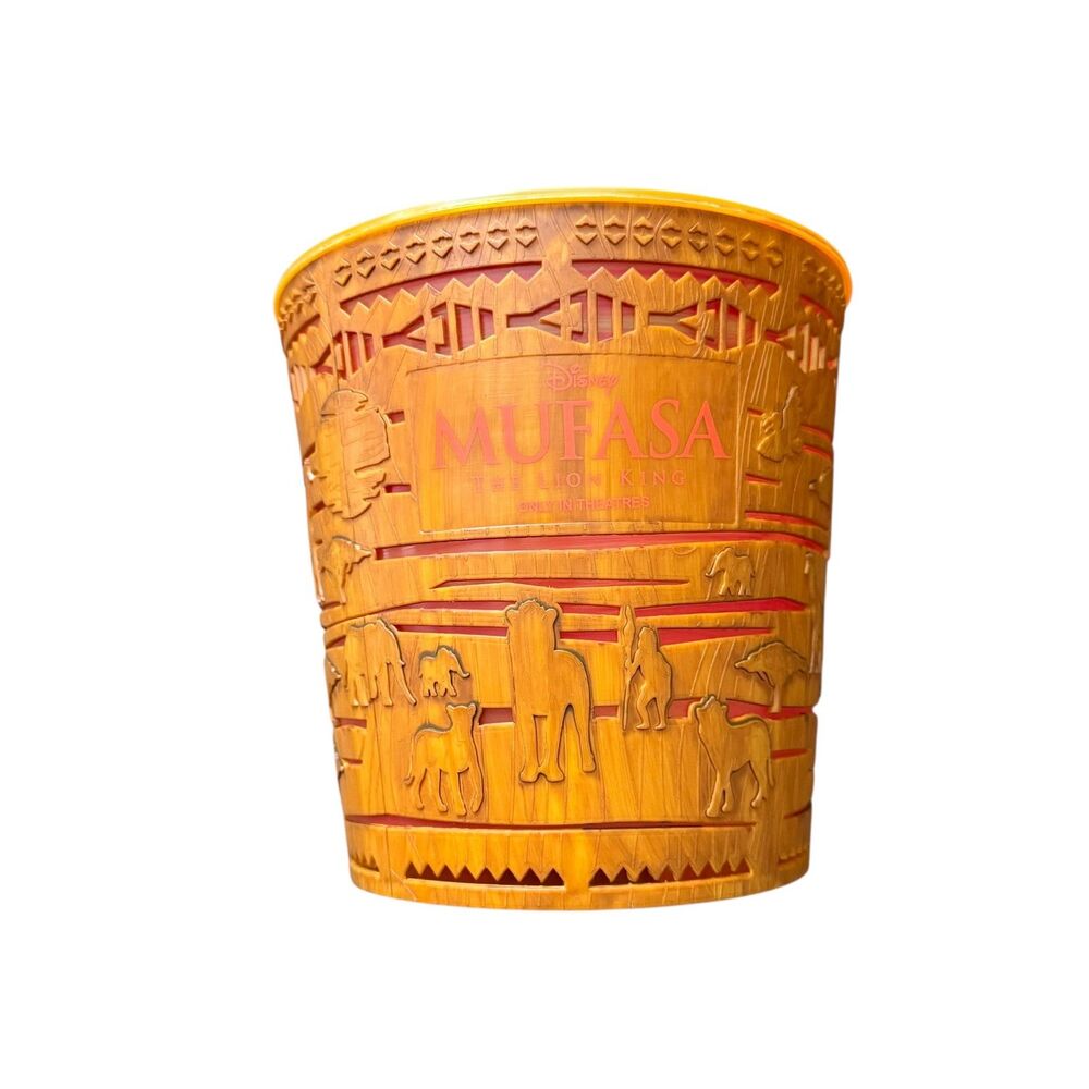 Mufasa The Lion king AMC Light Up Popcorn Bucket Tribal Print EUC Disney Movie